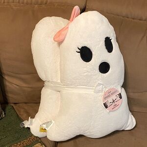 Pink Bow Ghost Pink Bow Pillow Set Spooky Mates – Halloween Couple Cuties 👻👻
